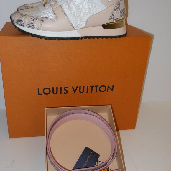 Louis Vuitton Run Away Sneakers Size 38/8 Women's Trainers Authentic W/ Box Lot - Picture 3 of 16